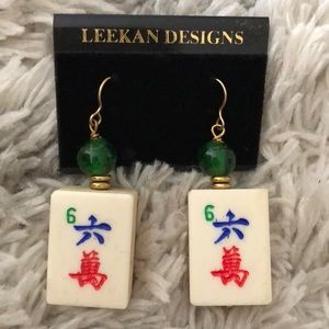 Mah Jong Tile Earrings